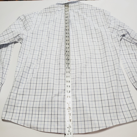 Brooks Brothers Regent Fit Blue & White Check Pattern Men's Dress Shirt - Picture 4 of 4